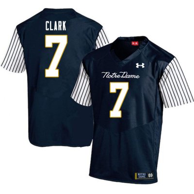 Notre Dame Fighting Irish Men's Brendon Clark #7 Navy Under Armour Alternate Authentic Stitched College NCAA Football Jersey GGB8299BP